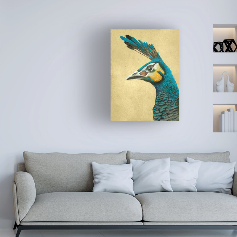 " Peacock Profile I ", 19" H x 14" W