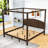 King Wood Canopy Platform Bed with Headboard-1481039826