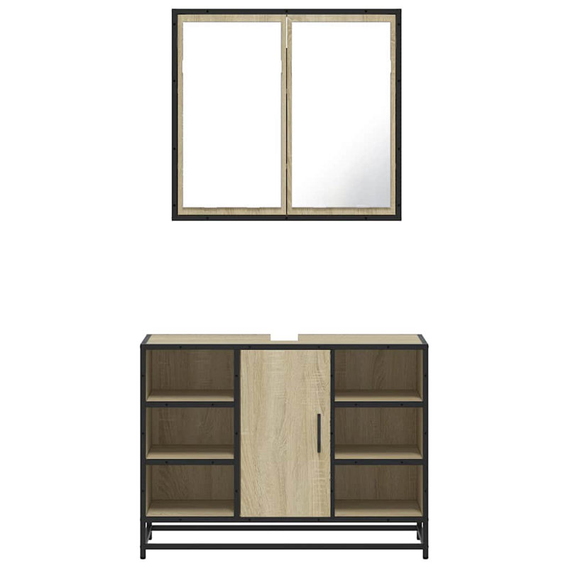 Amardo Bathroom Furniture Suite, Light Wood