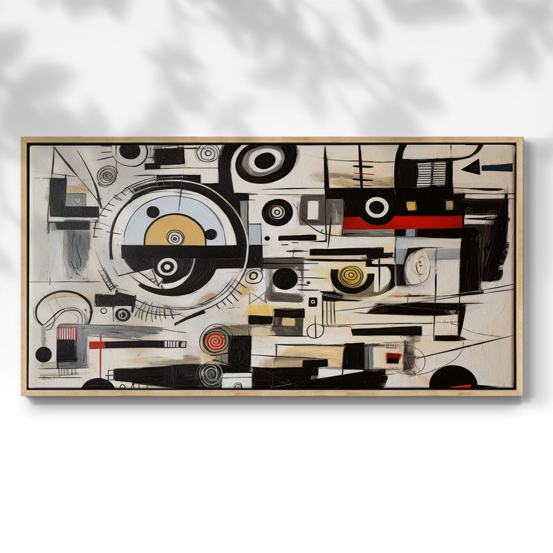 Abstrait, série CCL XXVII, toile tendue avec châssis, prête à être accrochée, H 21 po x l 41 po, Naturel
