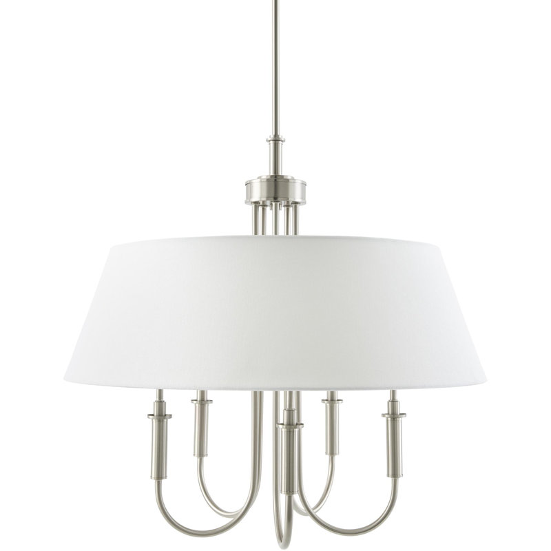 Iron 5-Light Chandelier, Argent argent