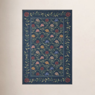Rifle Paper Co. x Loloi Wildwood Green Floral Rug