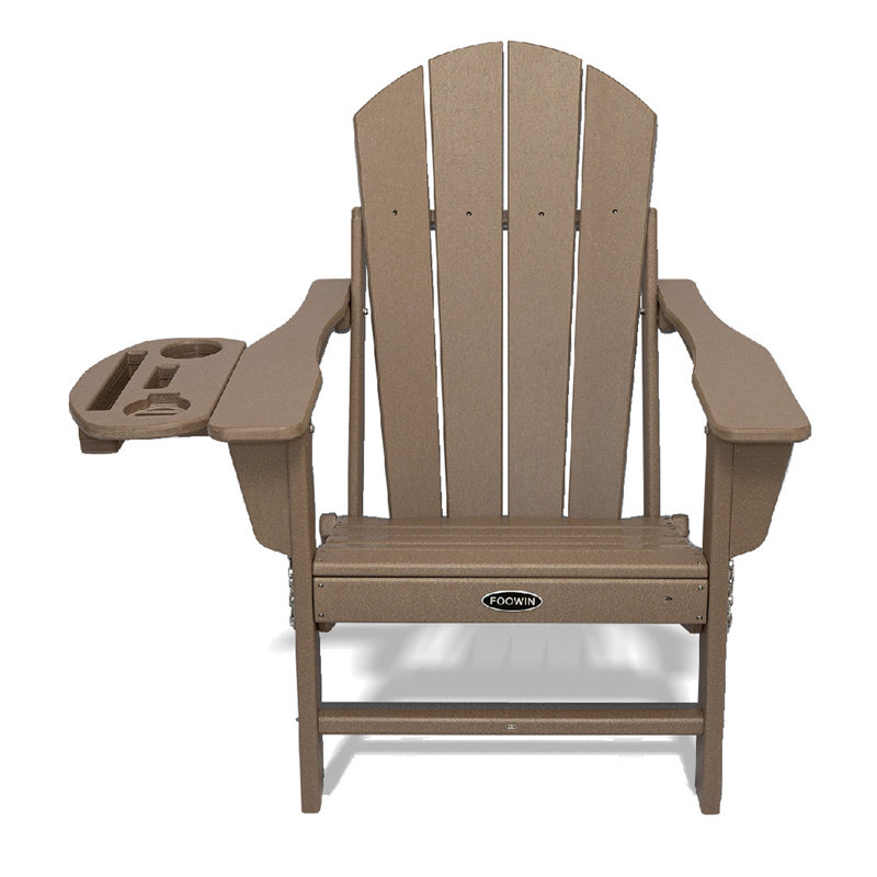 Garbani Foldable Outdoor Adirondack Chair, Brown