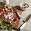 Ensemble de couteaux de cuisine magnétique blanc