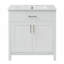 Meuble-lavabo de 30 pouces avec lavabo en céramique et beaucoup de rangement - le choix pour les petites salles de bain-131053068