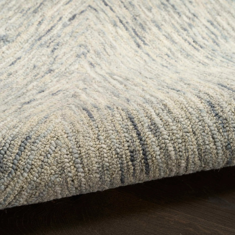 Tapis d'intérieur moderne gris pâle DKNY, Rectangle 3 pi 9 po x 5 pi 9 po