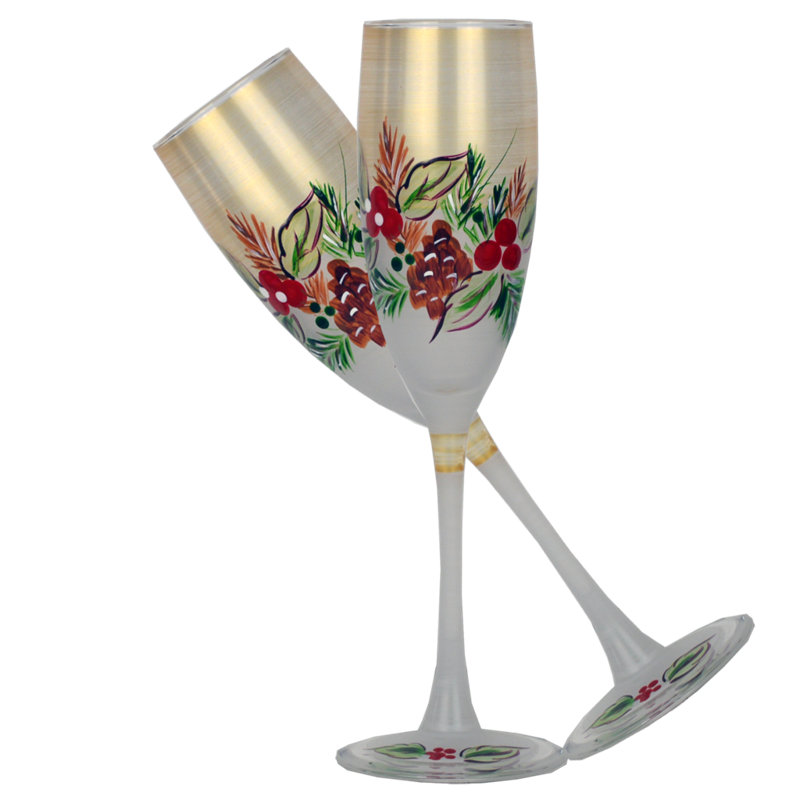 Mistletoe 5.75oz. Handmade Flute Set