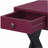 Burgundy and Black Side Table with USB Ports