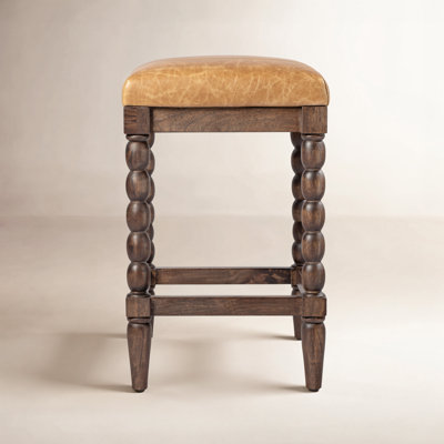 Whitmore 26" Genuine Leather Counter Stool