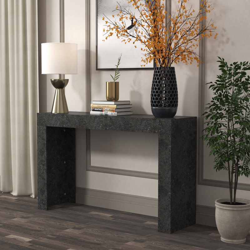 Caomhan 46.9“ Console Table, Ash Stone