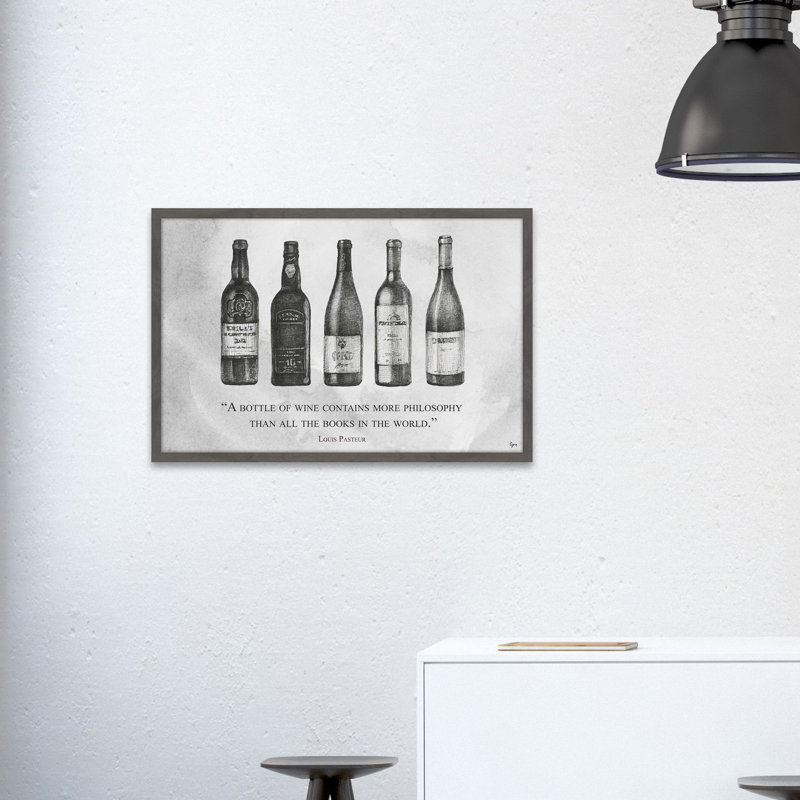 Wine & Philosophy by Eyre Tarney - Single Picture Frame Print, 30 cm H x 46 cm W x 4 cm D