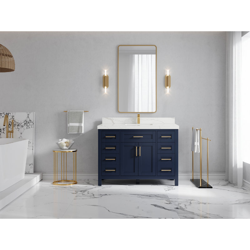 Ensemble de meuble-lavabo simple 48 po, Calacatta Laza