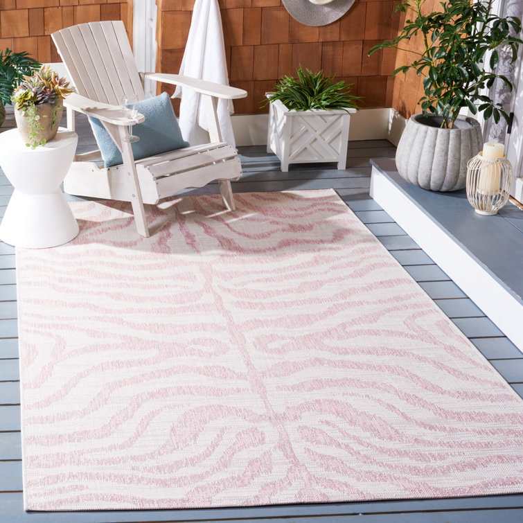Aviyana Animal Print Ivory/Pink Indoor / Outdoor Area Rug 160X230