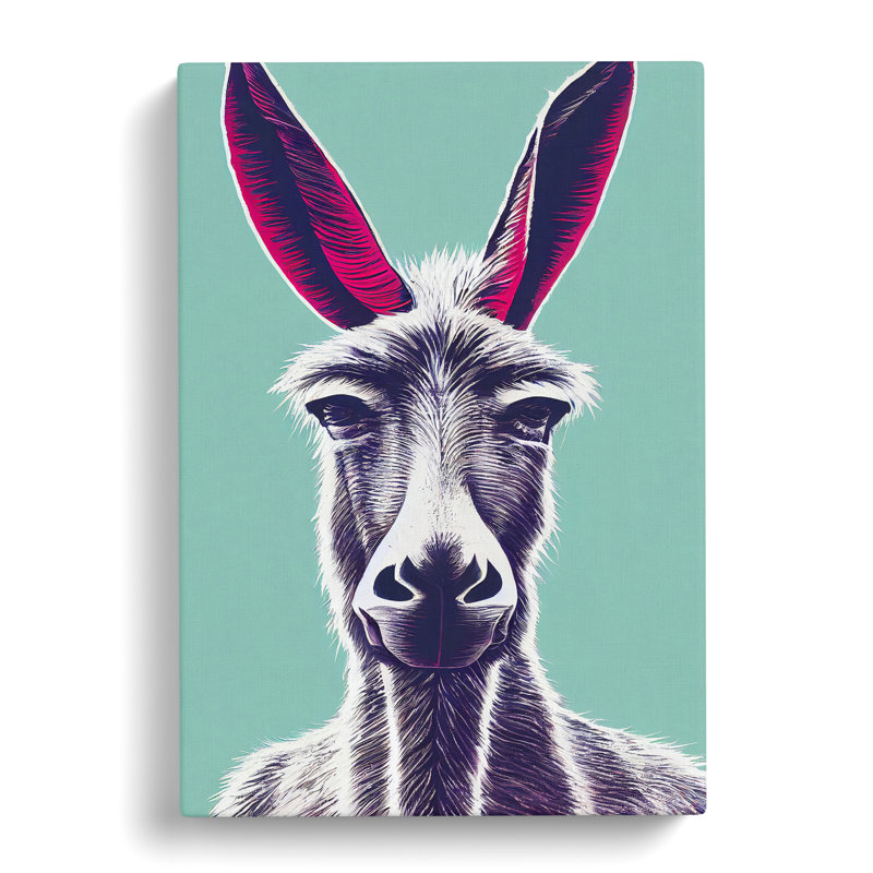 Donkey - Wrapped Canvas, 50cm H x 35cm W x 3cm D
