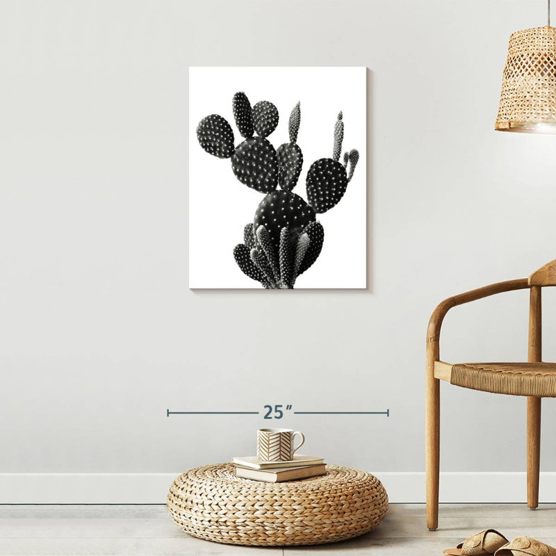 Cactus épine - impression sur toile tendue, H 25 po x l 20 po x P 1,25 po