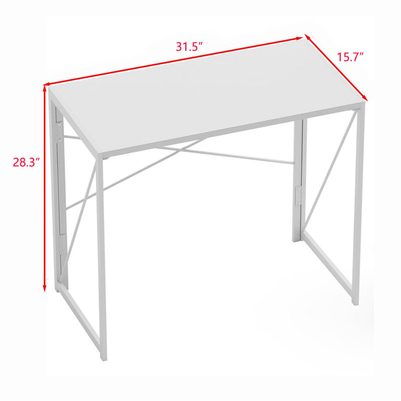 Color 31.5'' Folding Table, White