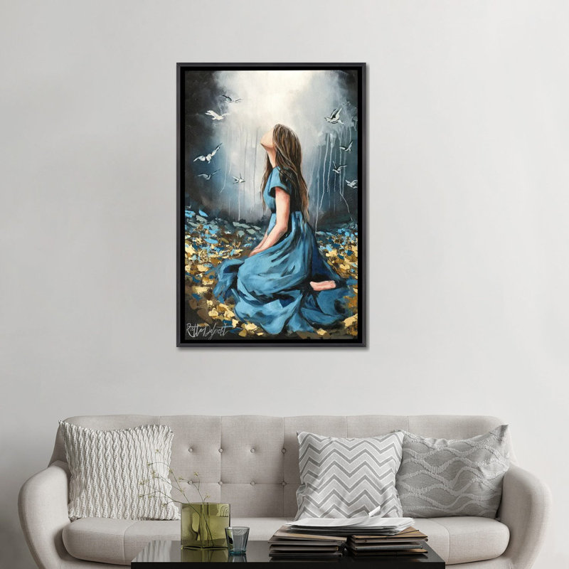 Sy Dra 'N Drome, Distressed Black, 48" H x 32" W, Floater Framed Print Canvas without Mat