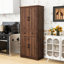 Armoire de cuisine avec 2 tiroirs, 6 tablettes de porte, 3 tablettes réglables et 3 tablettes coulissantes-1637657010