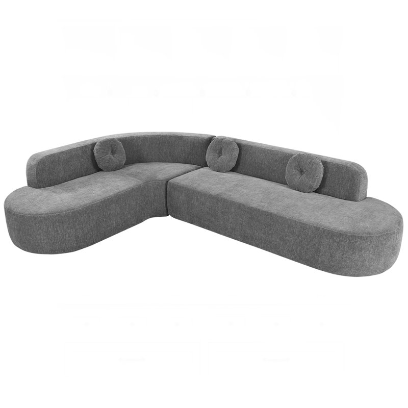 Mirod 122'' Extra Large Sectional Sofa, Grey