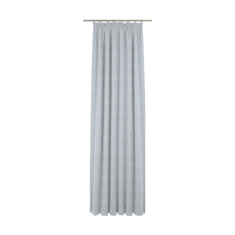 Aberdene Room Darkening Curtains Single Panel, 245cm H x 132cm W, Blue