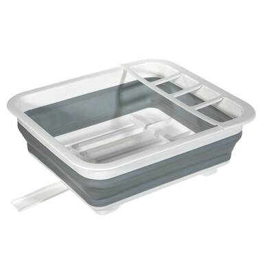 J&V Textiles Collapsible Plastic Dish Rack