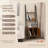4-Tier Ladder Shelf With Cabinet And Metal Frame