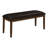 Bench, 48" Rectangular, Dining Room, Entryway, Hallway, Kitchen, Upholstered, Wood, Brown Solid Wood, Brown Leather-look, Transitional