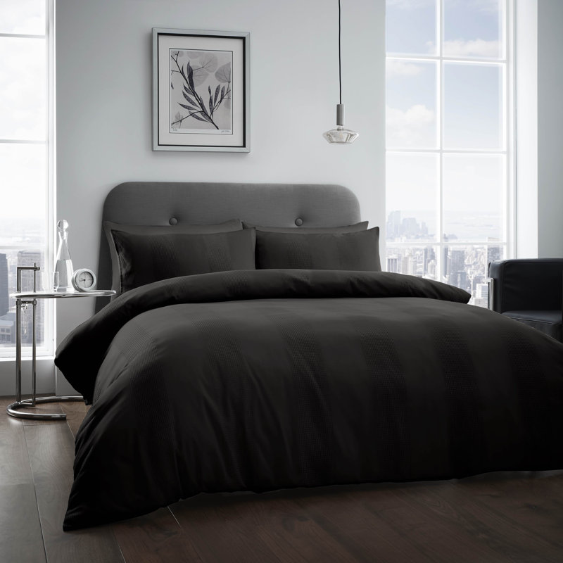 Fabin Striped Duvet Cover Set with Pillowcases, Double Duvet Cover + 2 Standard Pillowcases