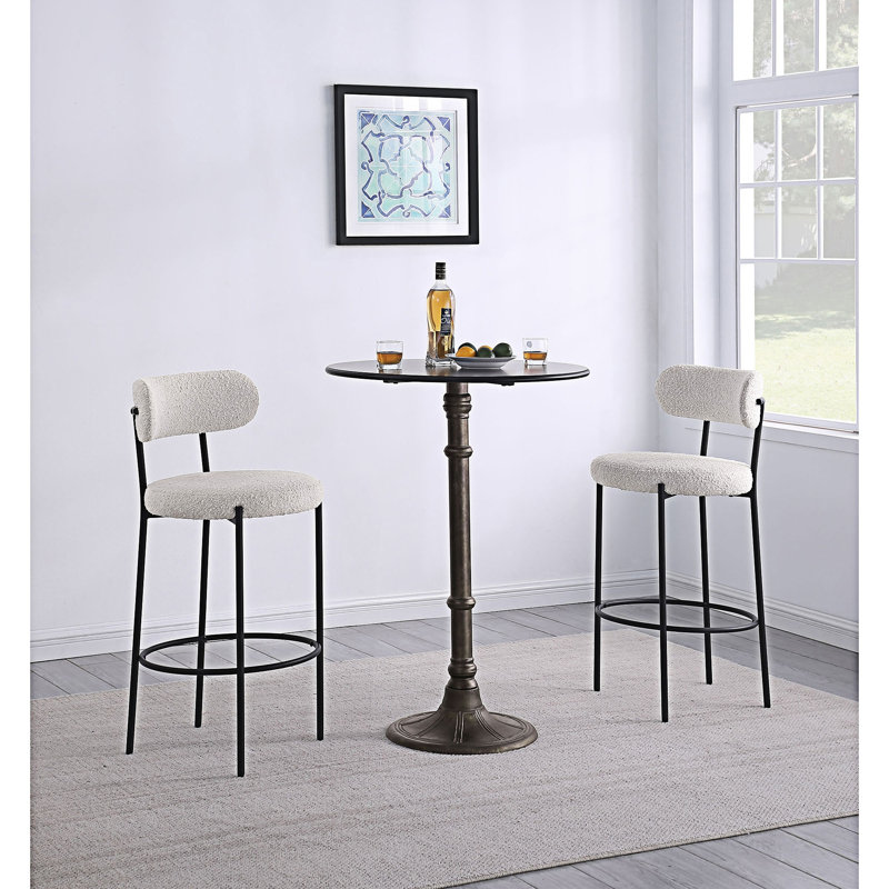 Upholstered Bar Chair (Set Of 2), Cream