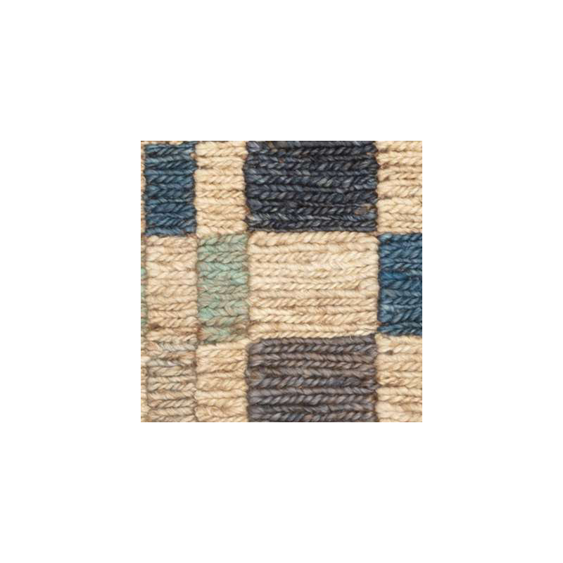 Kirby Blue Handwoven Jute Rug, Runner 2'6" x 8'