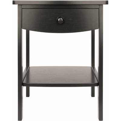 Curved End table/Night Stand with one drawer