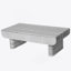 Table basse avec plateau en bois gris, table basse moderne Mid-Century avec tiroir cannelé, table basse de salon, bureau