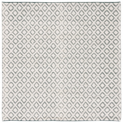 Vermont Hand Woven Wool Geometric Rug