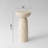Sleek Cylinder Sandstone Side Table-621090166