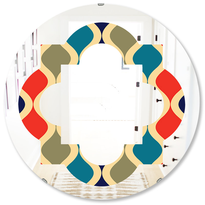 Miroir mural éclectique Quatrefoil, H 31,5 po x l po