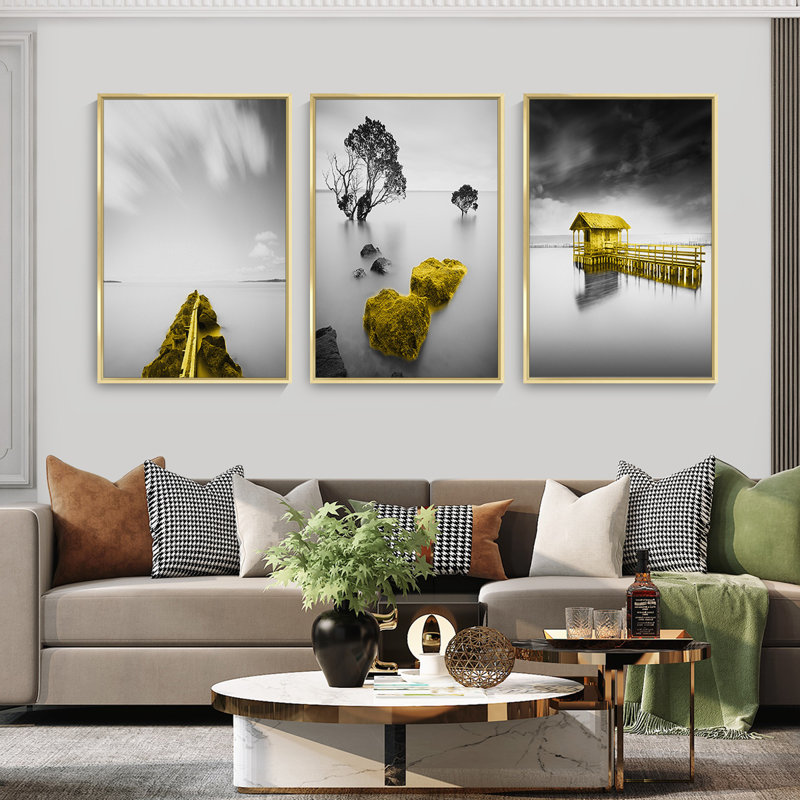 " Contrast " 3 - Pieces, 16.3" H x 36.3" W x 1.65" D