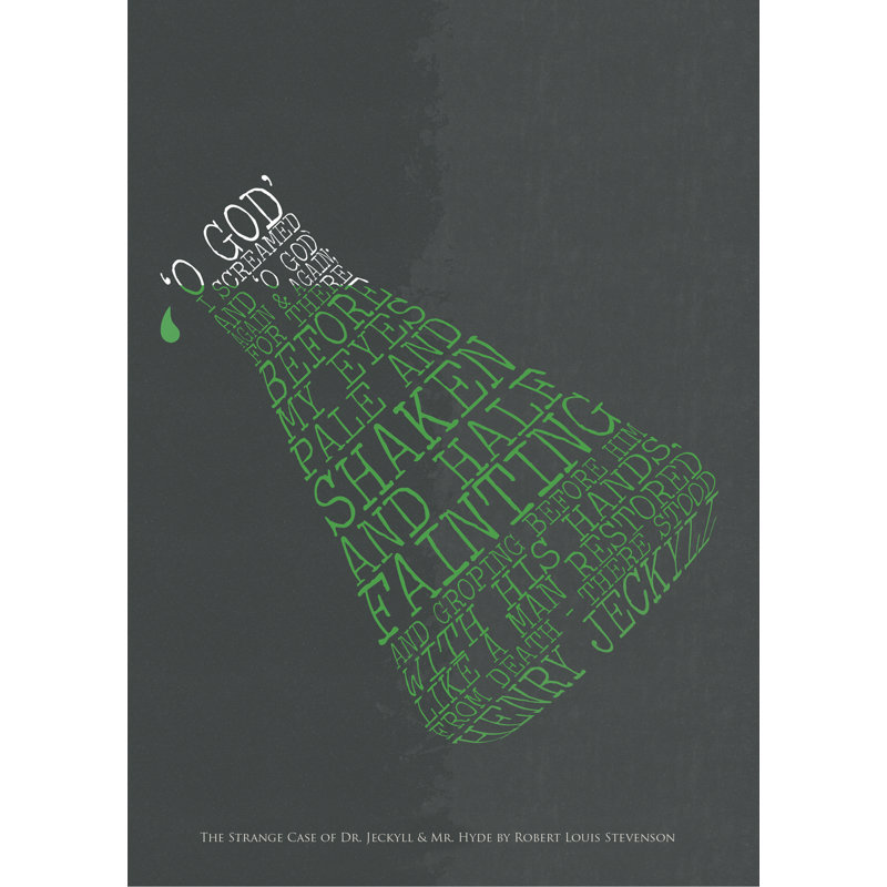 Classic Book Art Jekyll And Hyde by Erlenmeyer - Print
