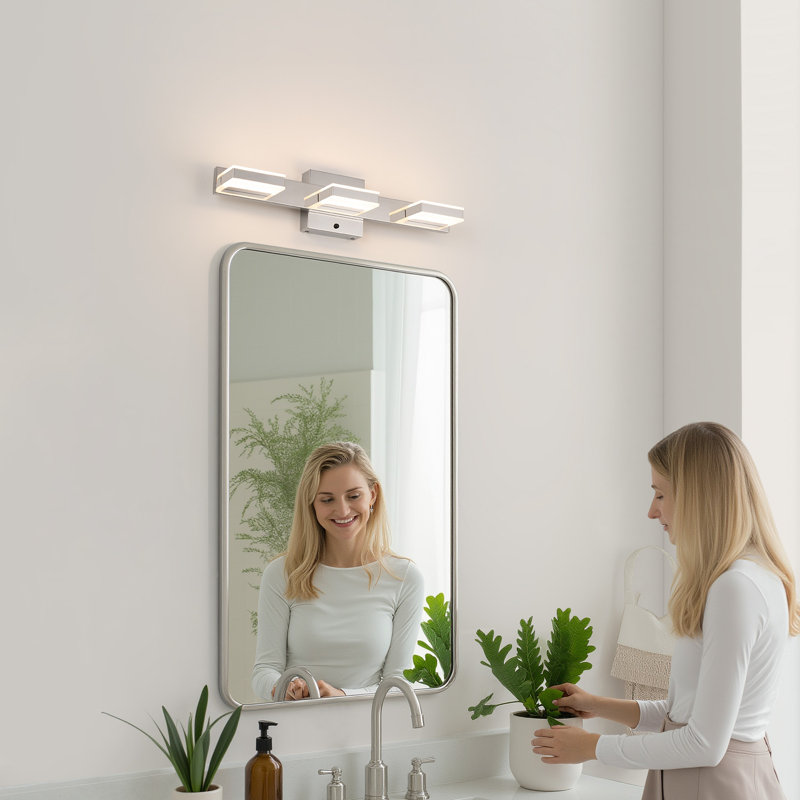 Charnessa Dimmable LED Vanity Light 3000K/4000K/5000K CCT Adjustable, 3, Chrome