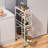 4 Tier Slim Rolling Storage Cart With Pull-Out Baskets, Narrow Sliding Storage Laundry Cart, Slim Laundry Rolling Cart Between Washer And Dryer Storage (White)