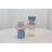 Glass Ombre Multi Colored Decorative Vase Set