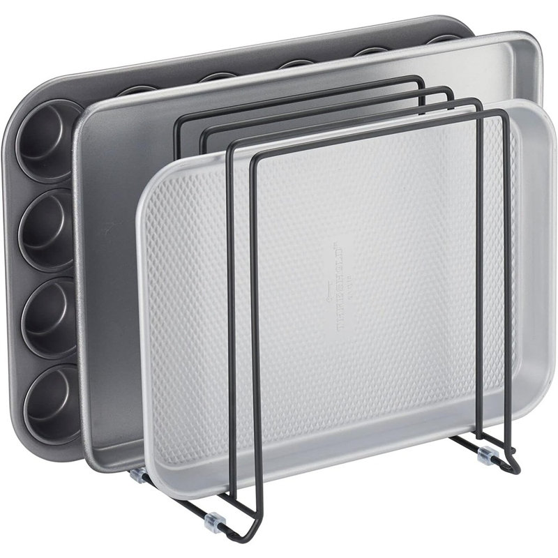 Pot Lid And Pan Rack — Metal Wire Rack For Cabinets, Pan...