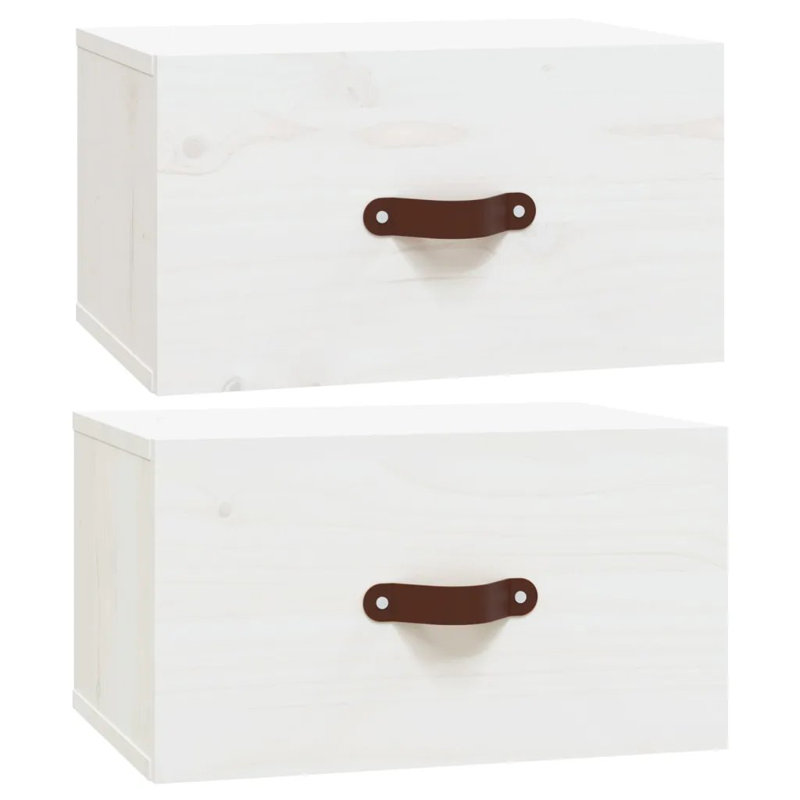 Fresnes 40cm W Manufactured Wood Bedside Table, White