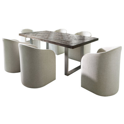 Logan Square 6 - Person Solid Wood Top Sled Dining Set