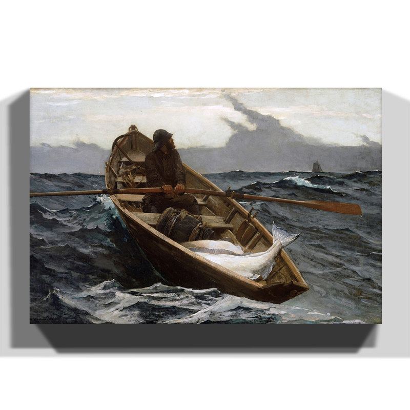 The Fog Warning by Winslow Homer - Wrapped Canvas, 70cm H x 100cm W