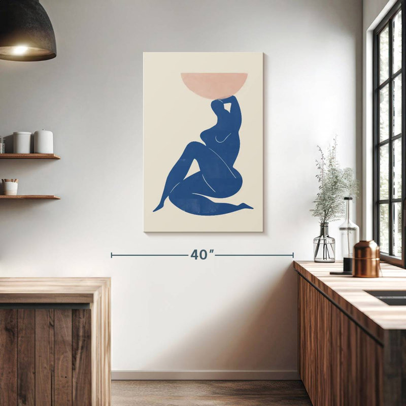 Leisha Abstract Woman Figure With Vase, 39" H x 26" W