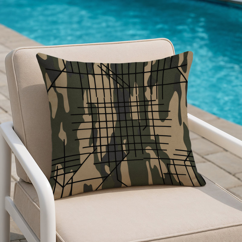 Apex Gridlock Indoor And Outdoor Throw Pillow, Square 18"