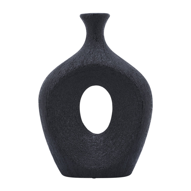 Modern Stoneware Ceramic Vase - Decorative Textured Accent with Sleek Design, Elegant Home Decor Statement for Contemporary Interiors