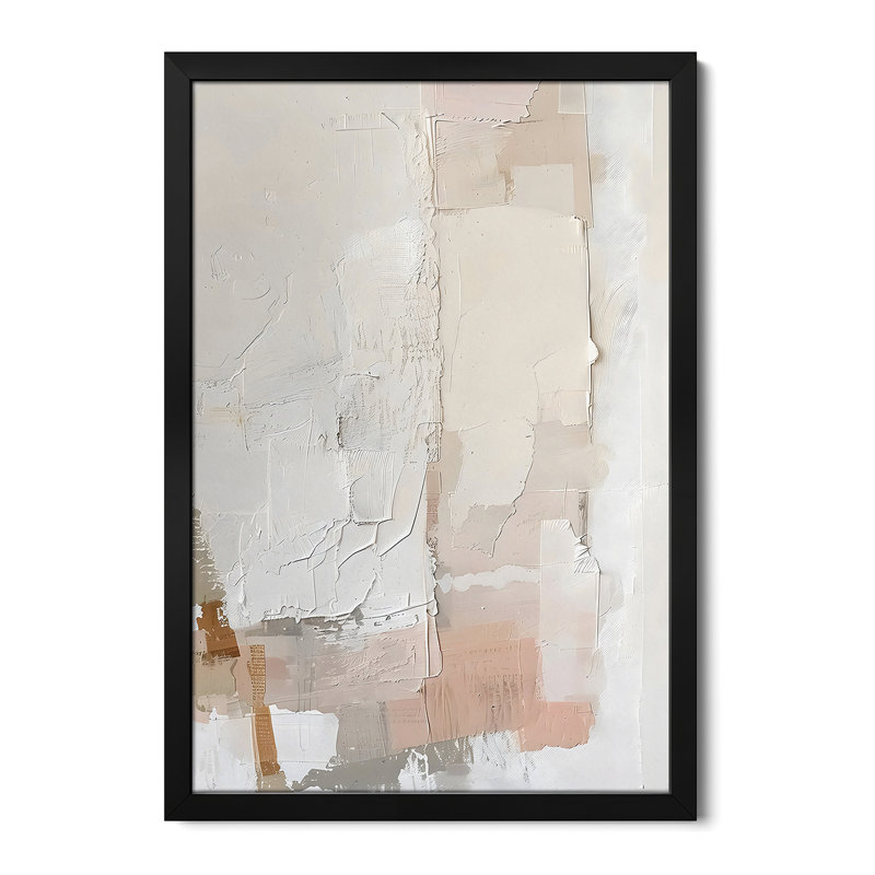 «Textured Blush Abstract III», reproduction d'art murale - affiche de galerie, H 24 po x l 16 po