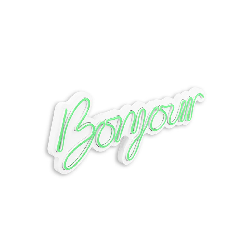 Ruban d'éclairage à DEL flexible au néon, vert, 16,9 x 7,5 x 0,8 pouces | IP67 imperméable, 570 lumens, 5500K | Adaptateur DC 4 V, 36 W, adaptateur 12V 4 A | Parfait pour la décoration intérieure, les fêtes et l'utilisation à l'extérieur, modèle en mousse de PVC durable
