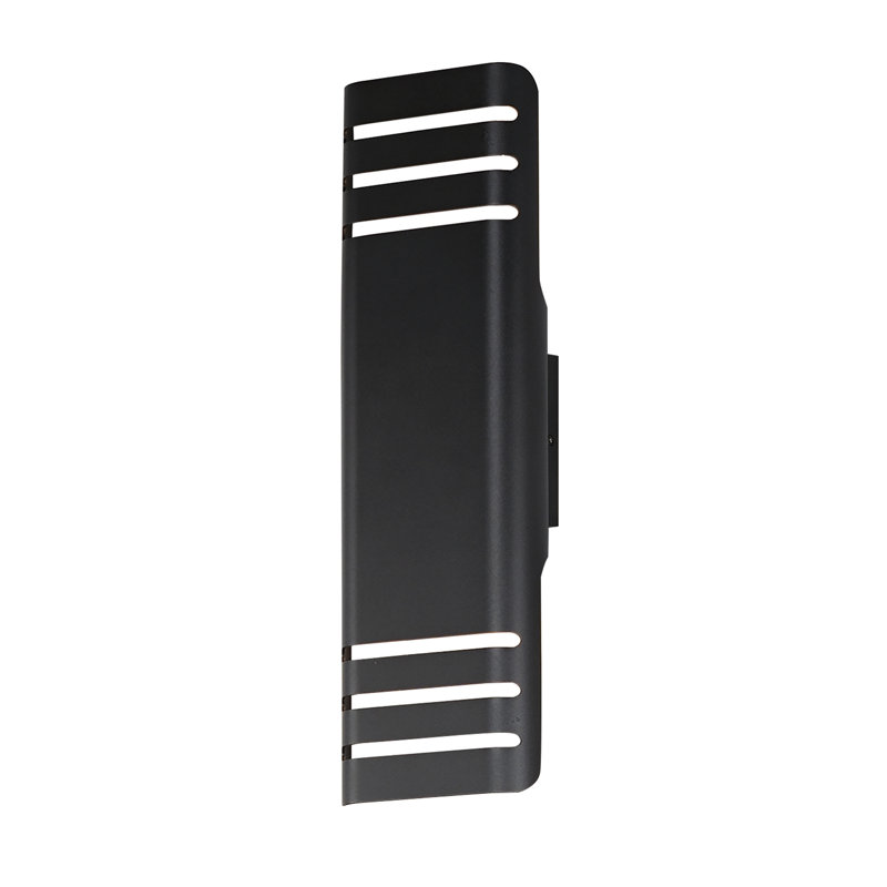 Fixation murale d'extérieur à DEL Mirha Lightray, Noir, H 20 po x l 6,25 po x P 3,25 po, 12